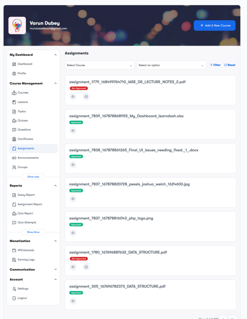 Assignment Management System