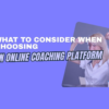 online coaching platform